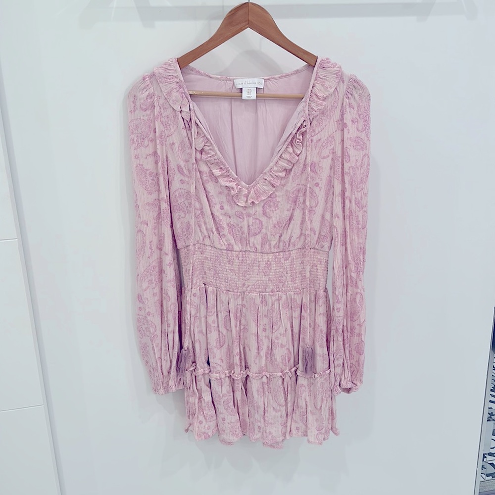 House of Harlow 1960 pink paisley dress